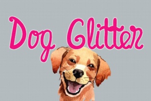 Dog Glitter Font: Playful Script for Handmade Labels & Printables