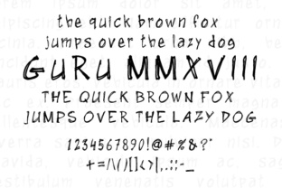 GuRu MMXVIII: A Font for Lighthearted Editorial Design